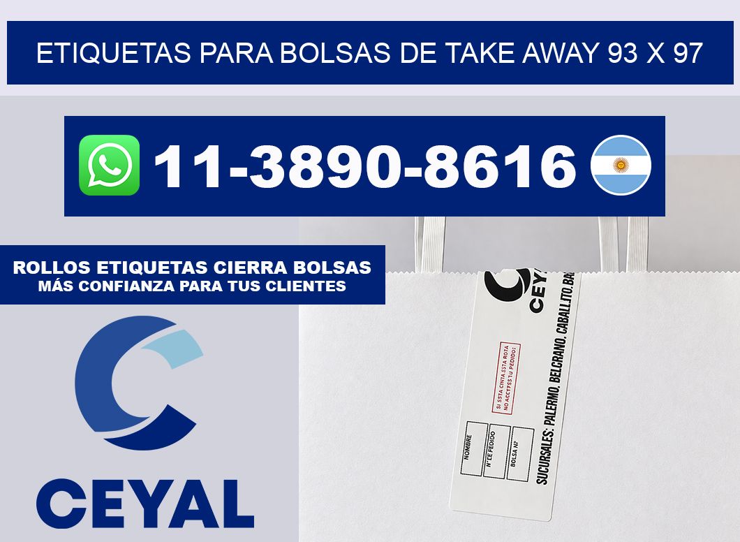ETIQUETAS PARA BOLSAS DE TAKE AWAY 93 x 97