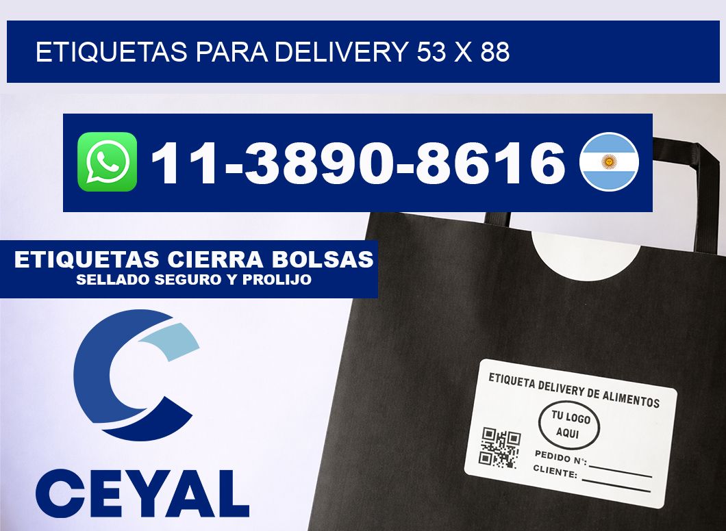 ETIQUETAS PARA DELIVERY 53 x 88