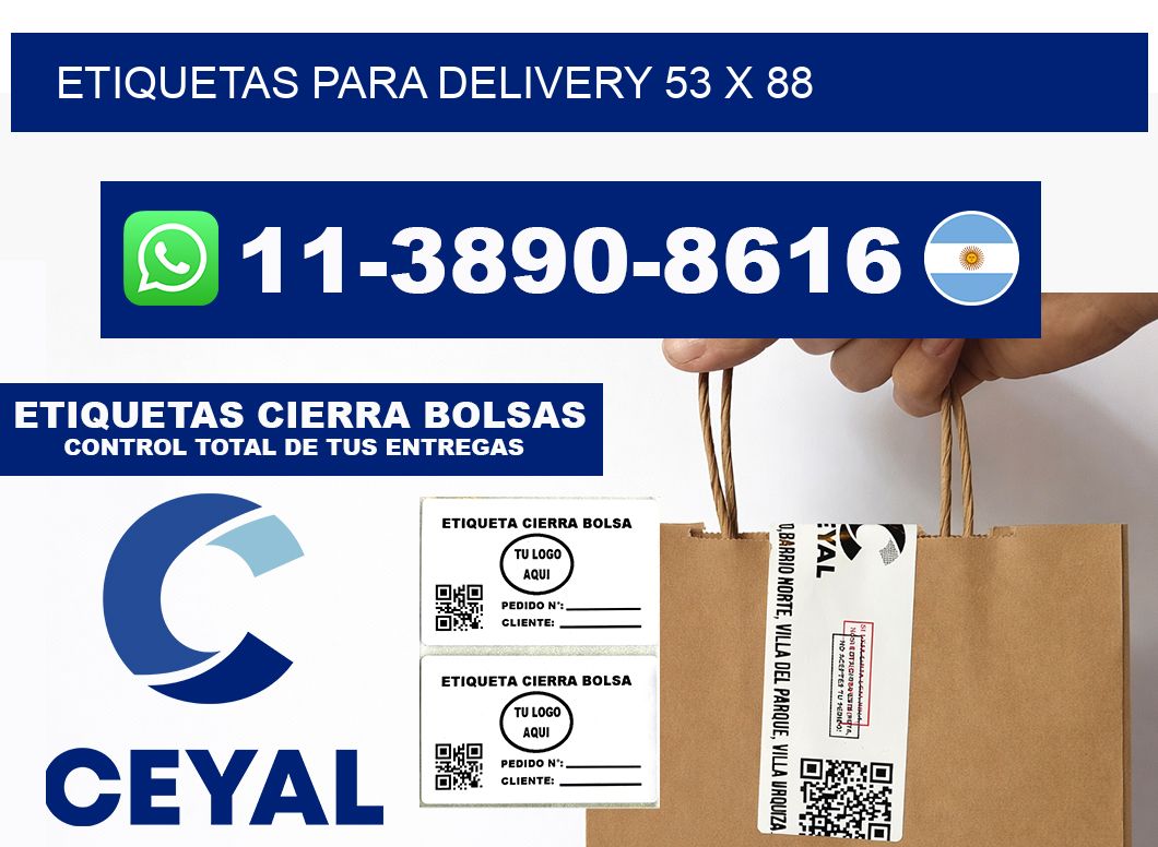 ETIQUETAS PARA DELIVERY 53 x 88