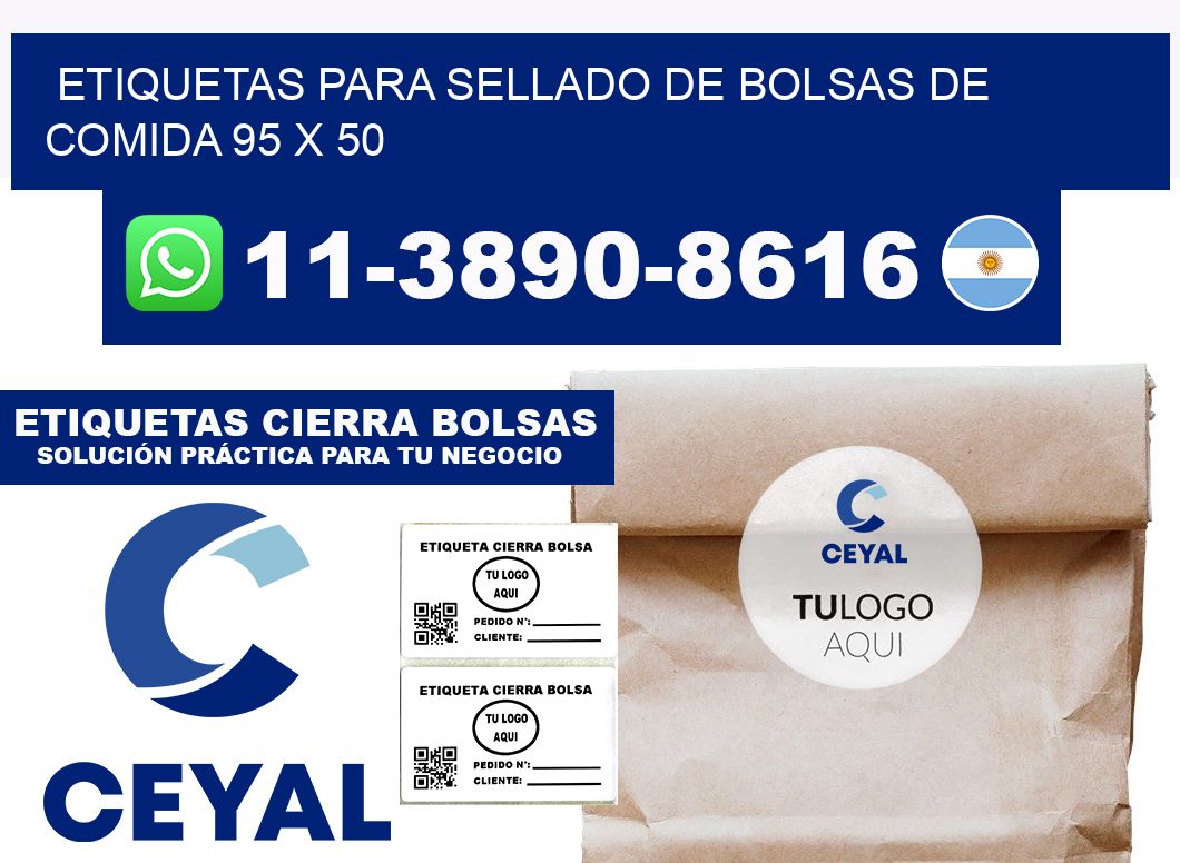 ETIQUETAS PARA SELLADO DE BOLSAS DE COMIDA 95 x 50