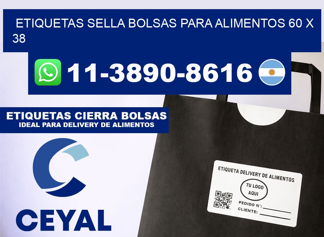 ETIQUETAS SELLA BOLSAS PARA ALIMENTOS 60 x 38