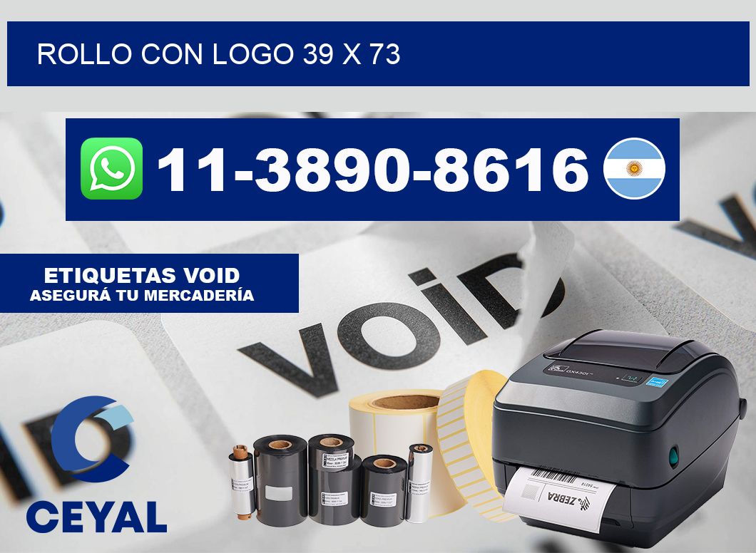 Rollo con logo 39 x 73