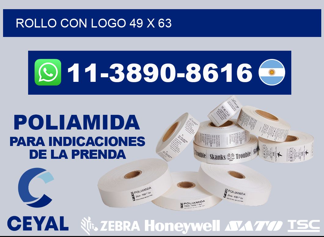 Rollo con logo 49 x 63