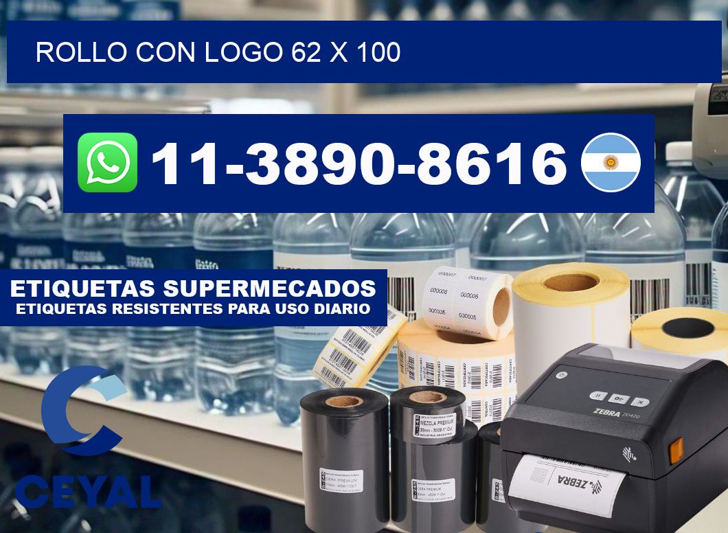 Rollo con logo 62 x 100