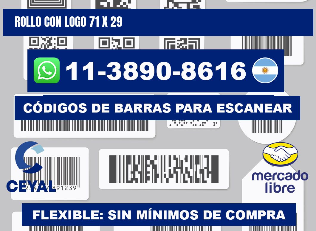 Rollo con logo 71 x 29