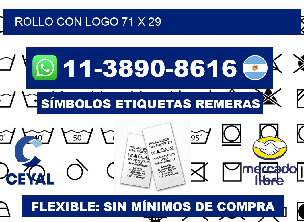 Rollo con logo 71 x 29