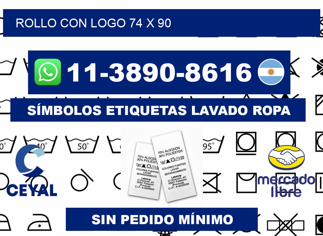 Rollo con logo 74 x 90
