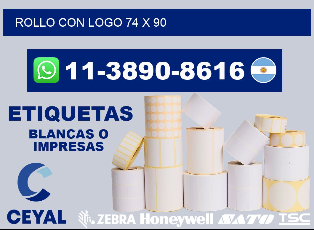 Rollo con logo 74 x 90