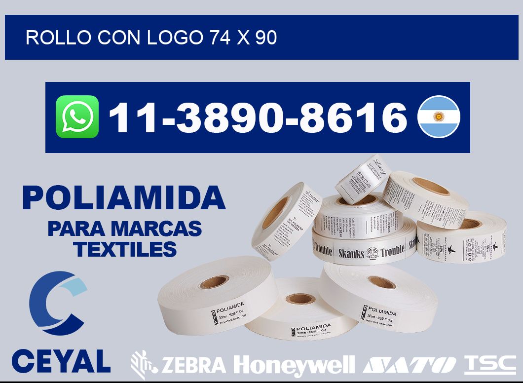 Rollo con logo 74 x 90