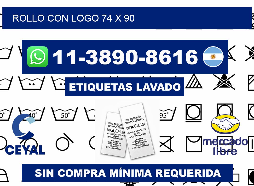 Rollo con logo 74 x 90