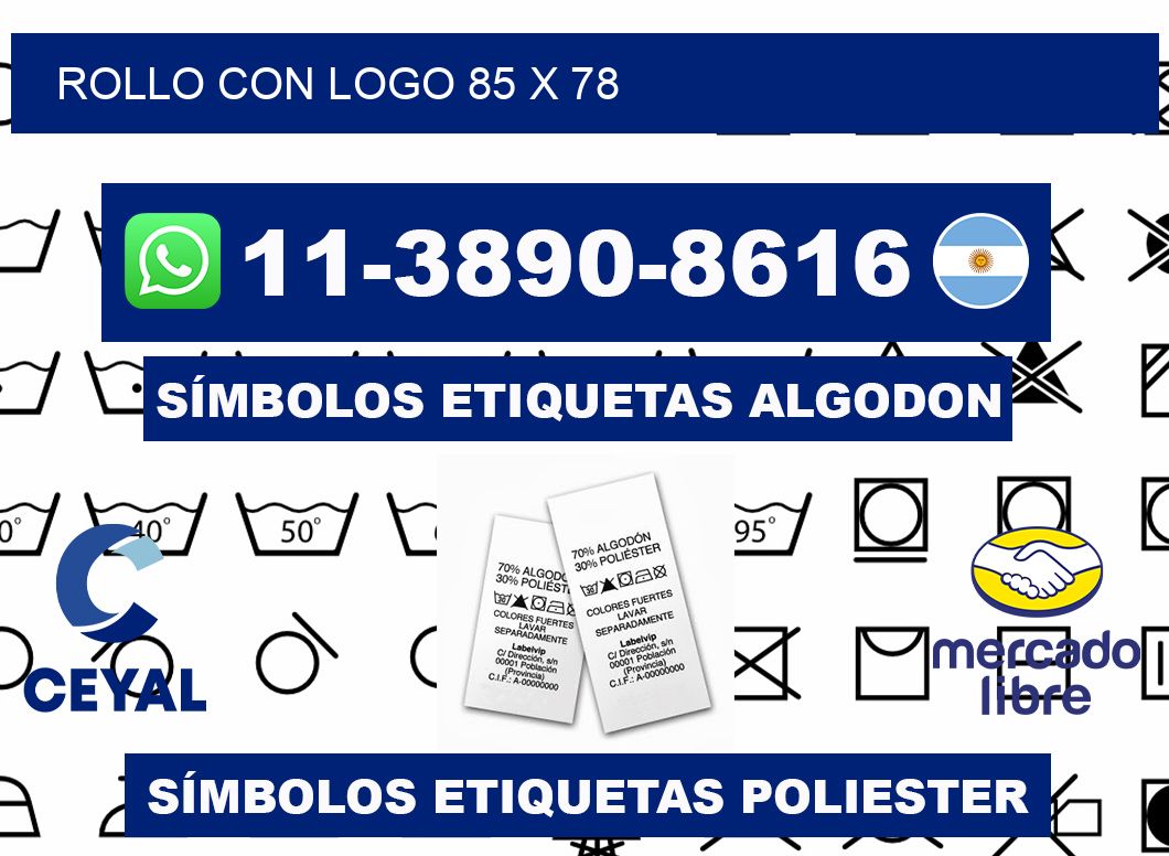 Rollo con logo 85 x 78