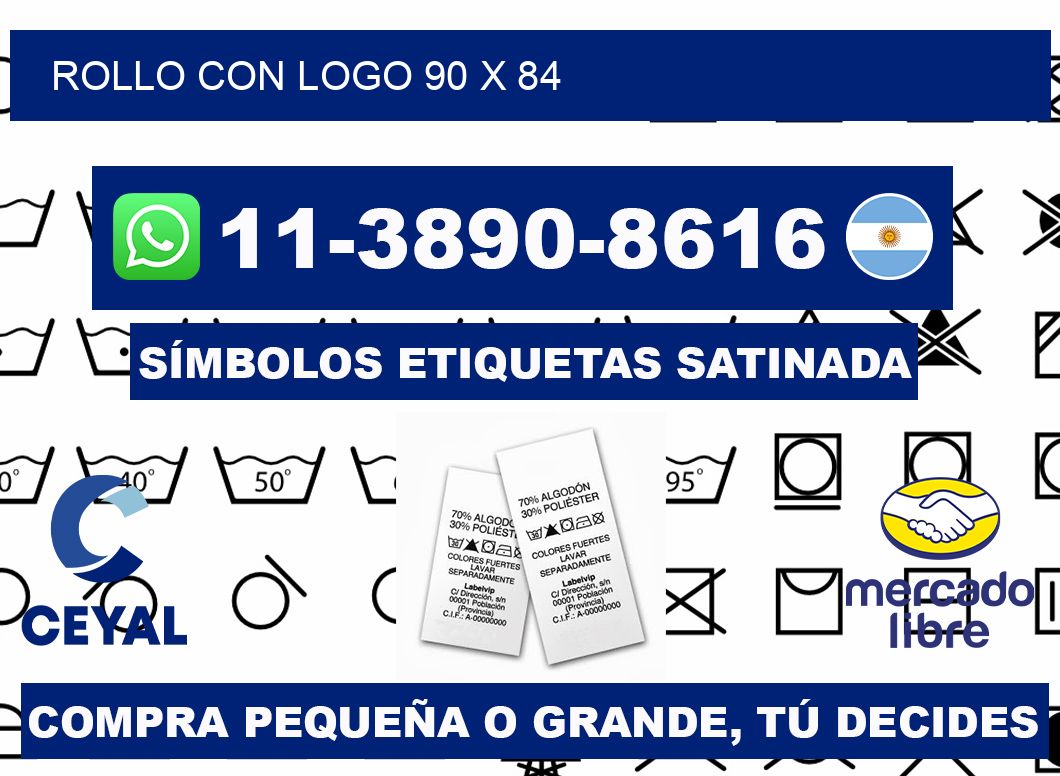 Rollo con logo 90 x 84