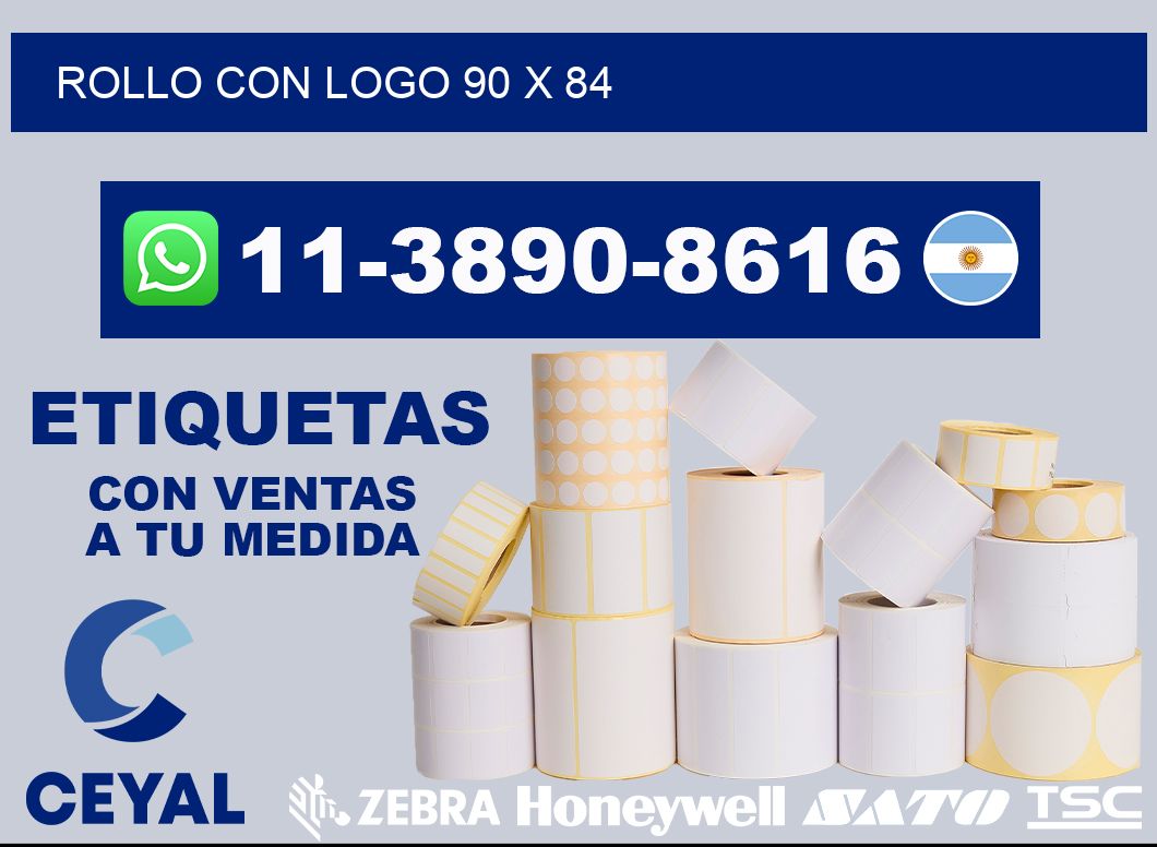 Rollo con logo 90 x 84