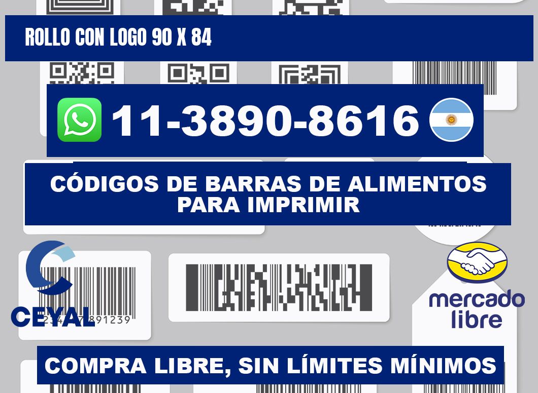 Rollo con logo 90 x 84
