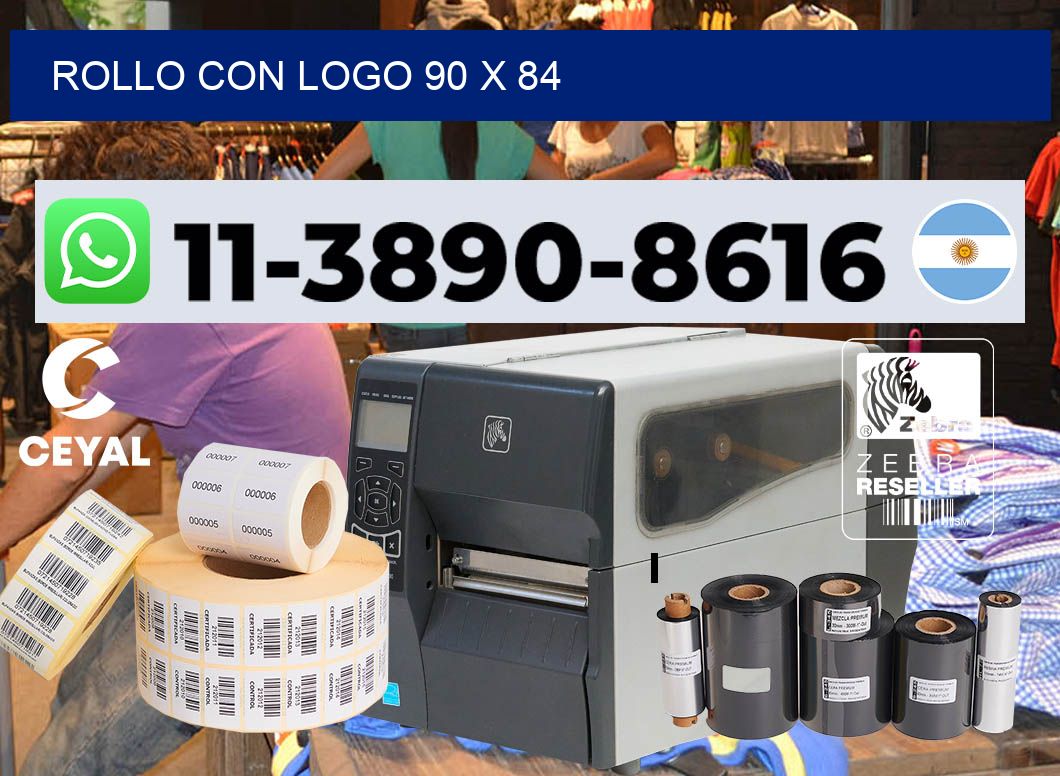 Rollo con logo 90 x 84