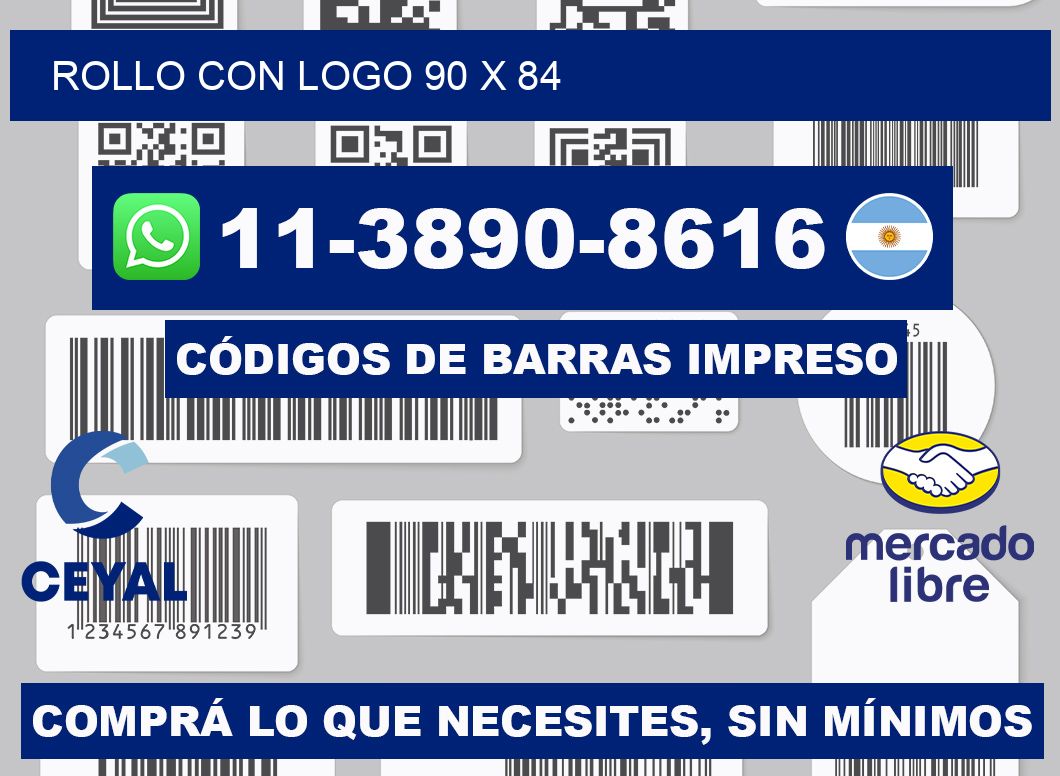 Rollo con logo 90 x 84