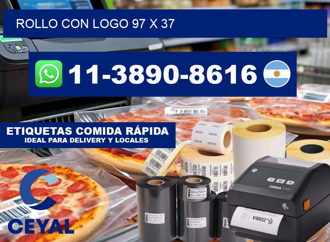Rollo con logo 97 x 37