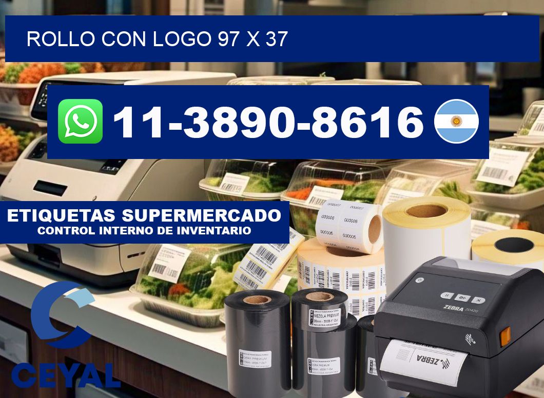Rollo con logo 97 x 37