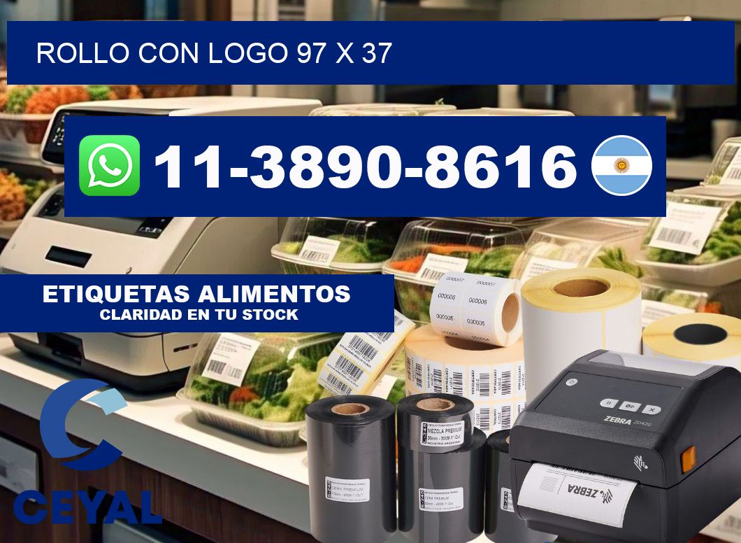 Rollo con logo 97 x 37