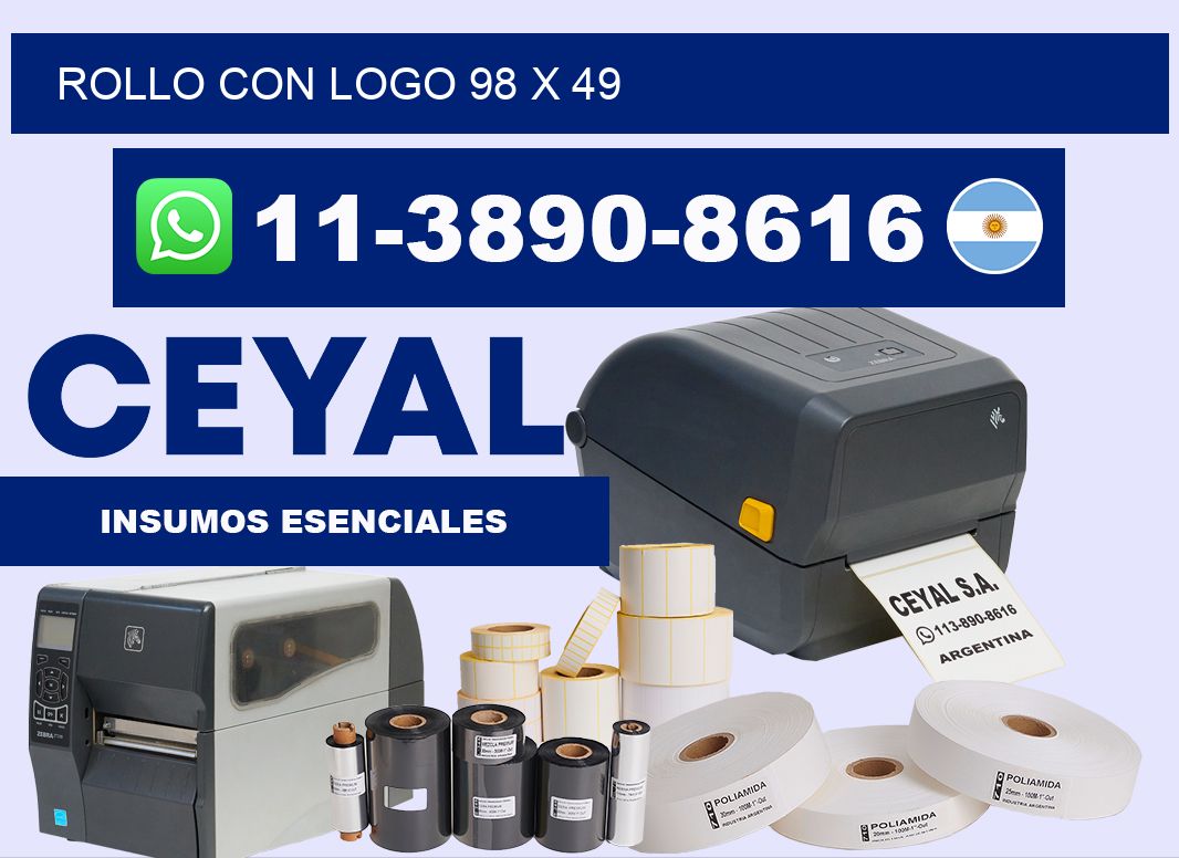 Rollo con logo 98 x 49