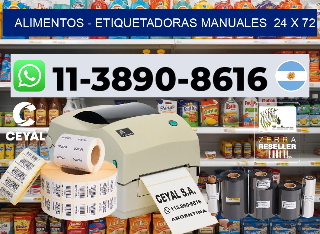 alimentos - Etiquetadoras Manuales  24 x 72