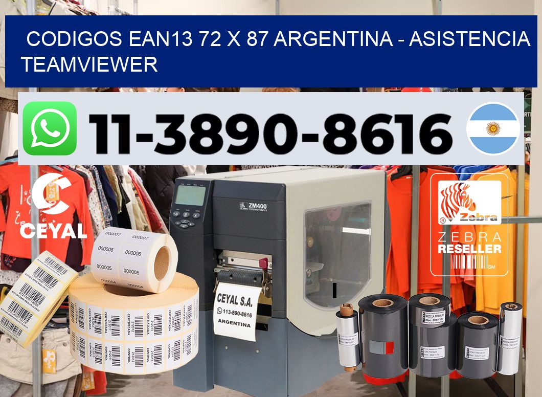 codigos ean13 72 x 87 argentina - asistencia teamviewer