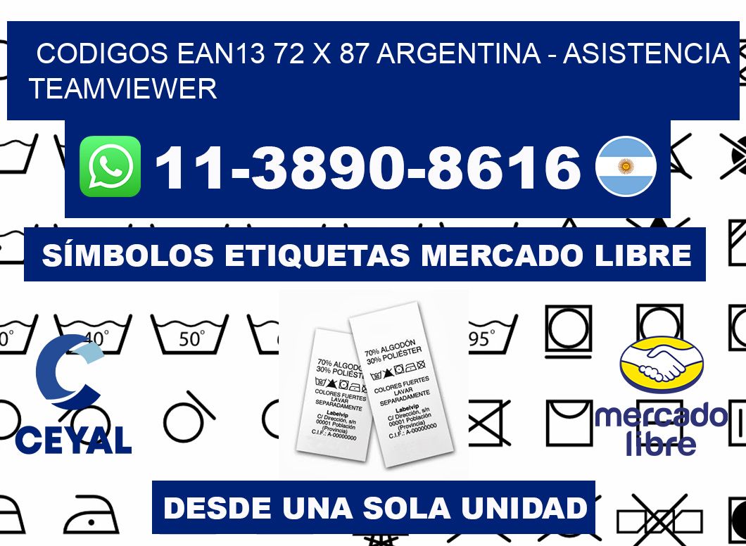 codigos ean13 72 x 87 argentina - asistencia teamviewer