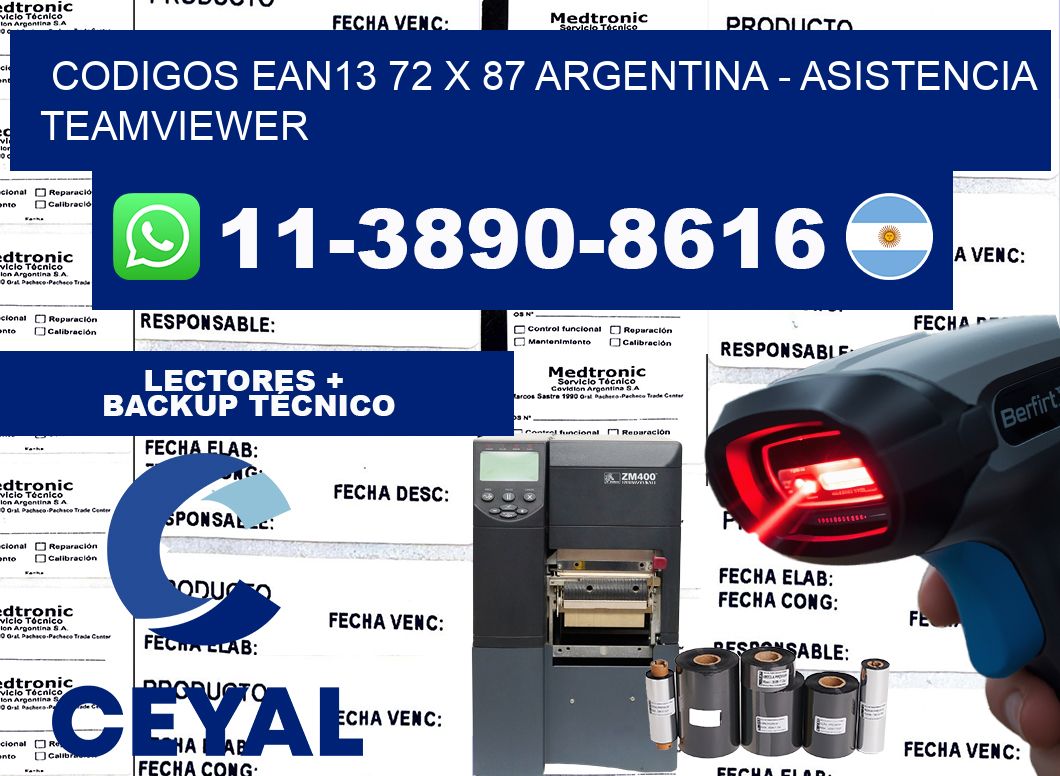 codigos ean13 72 x 87 argentina - asistencia teamviewer