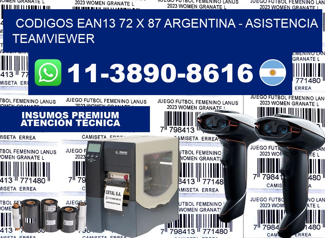 codigos ean13 72 x 87 argentina – asistencia teamviewer