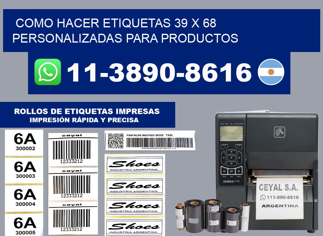 como hacer etiquetas 39 x 68 personalizadas para productos