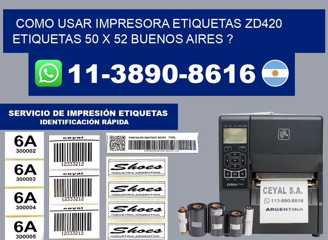 como usar impresora etiquetas zd420 etiquetas 50 x 52 Buenos Aires ?