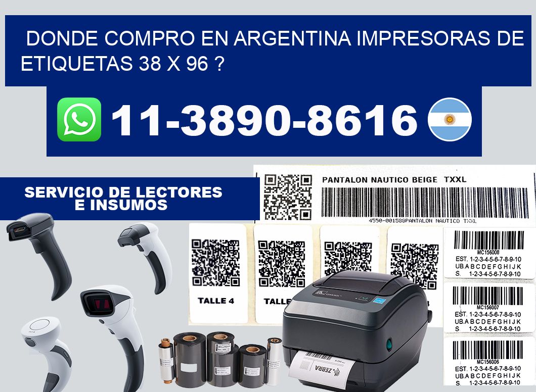 donde compro en argentina impresoras de etiquetas 38 x 96 ?