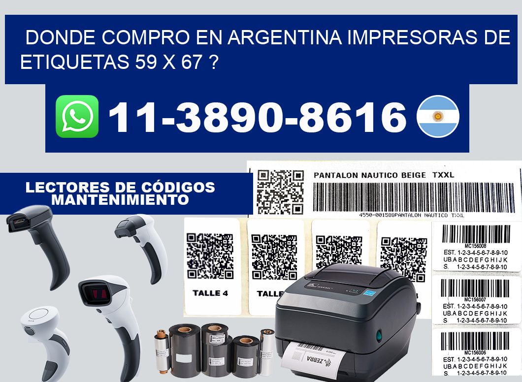 donde compro en argentina impresoras de etiquetas 59 x 67 ?