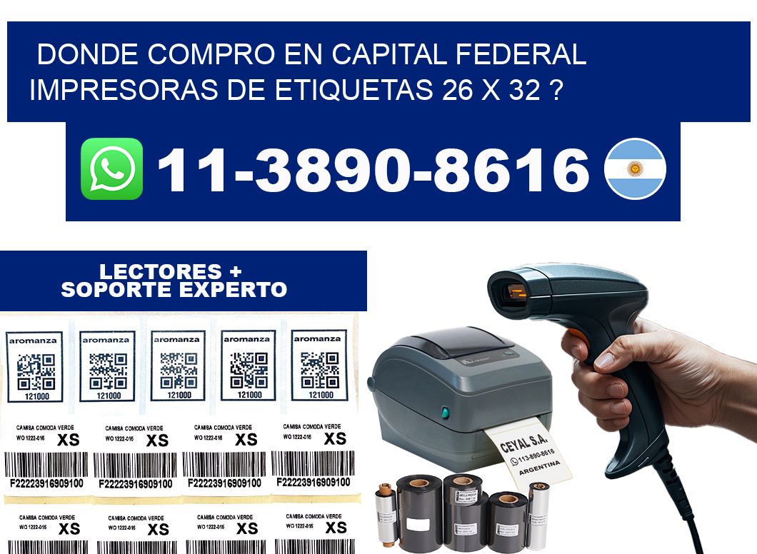 donde compro en capital federal impresoras de etiquetas 26 x 32 ?