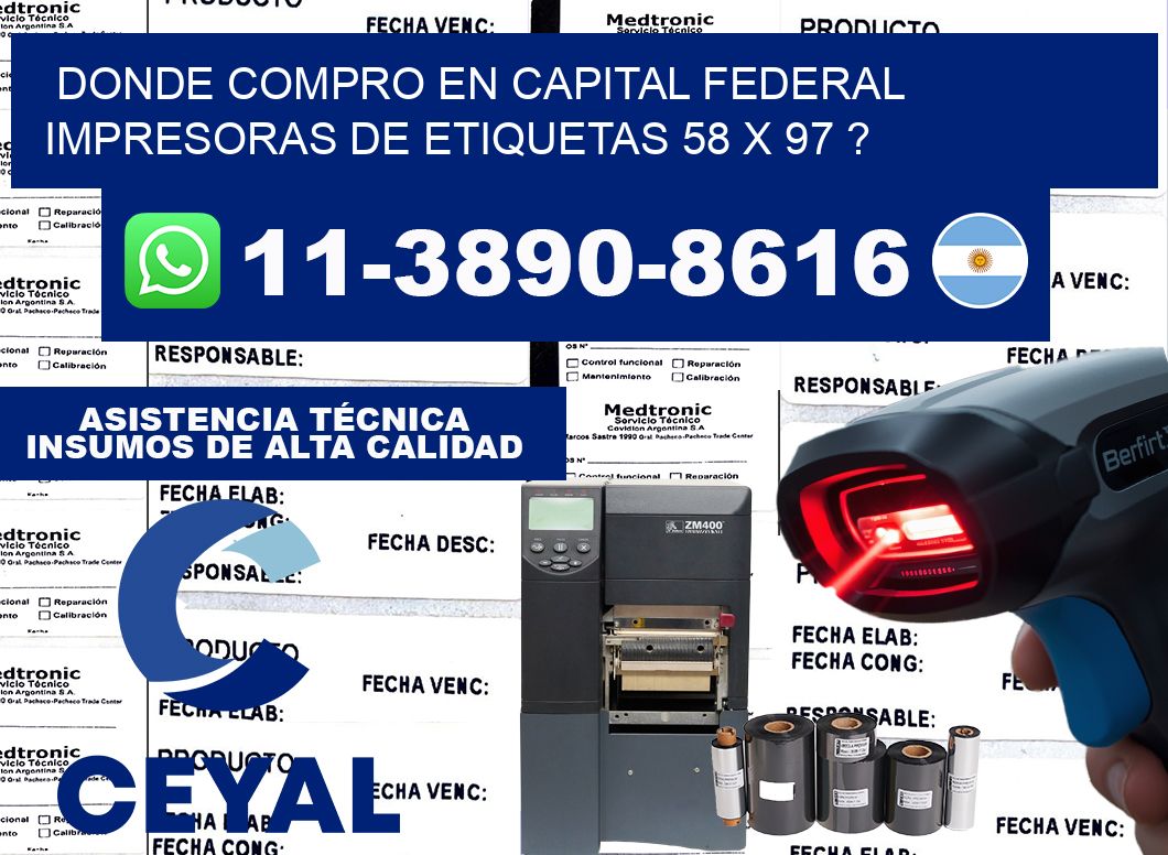 donde compro en capital federal impresoras de etiquetas 58 x 97 ?
