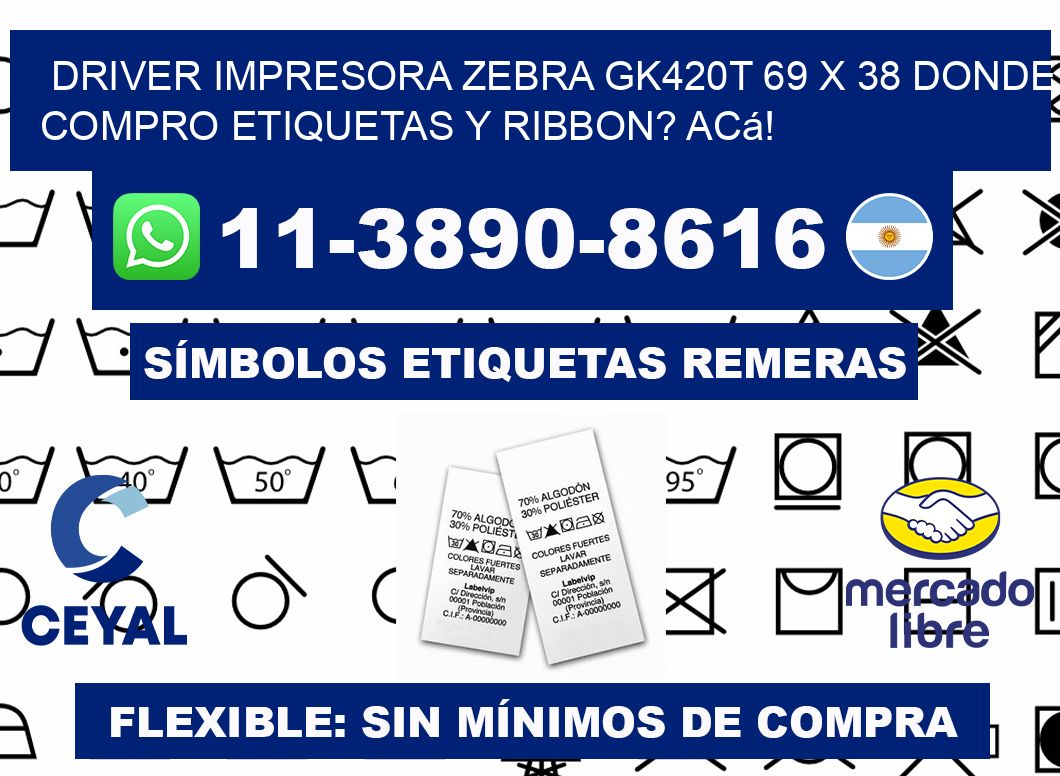 driver impresora zebra gk420t 69 x 38 Donde compro etiquetas y ribbon? Acá!