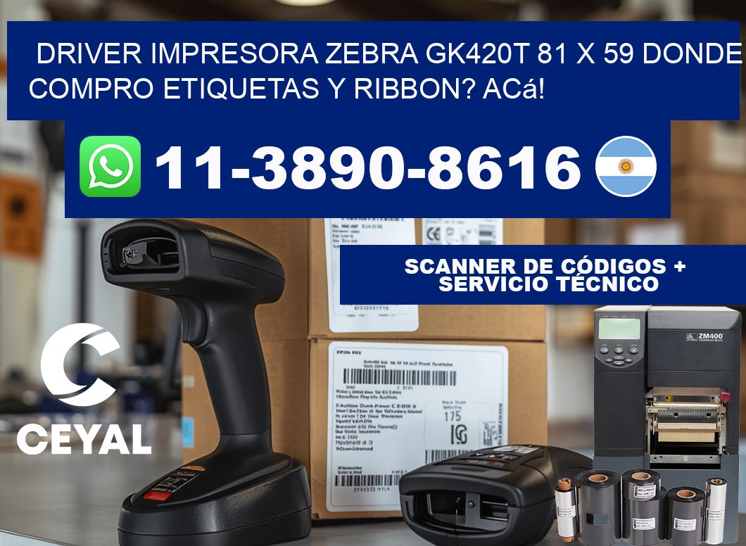 driver impresora zebra gk420t 81 x 59 Donde compro etiquetas y ribbon? Acá!