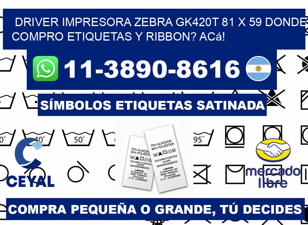 driver impresora zebra gk420t 81 x 59 Donde compro etiquetas y ribbon? Acá!