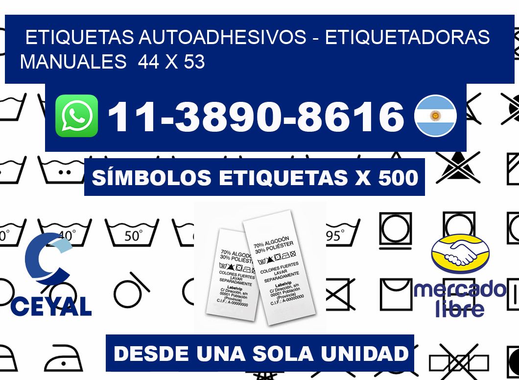 etiquetas autoadhesivos - Etiquetadoras Manuales  44 x 53