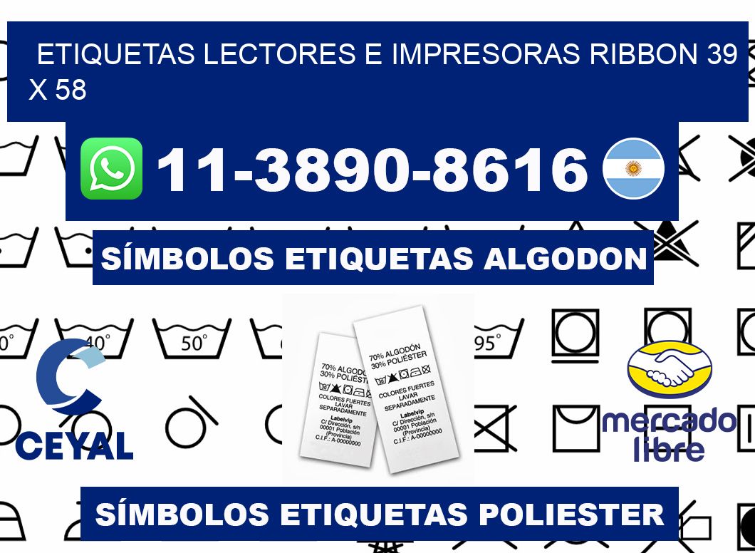 etiquetas lectores e impresoras ribbon 39 x 58