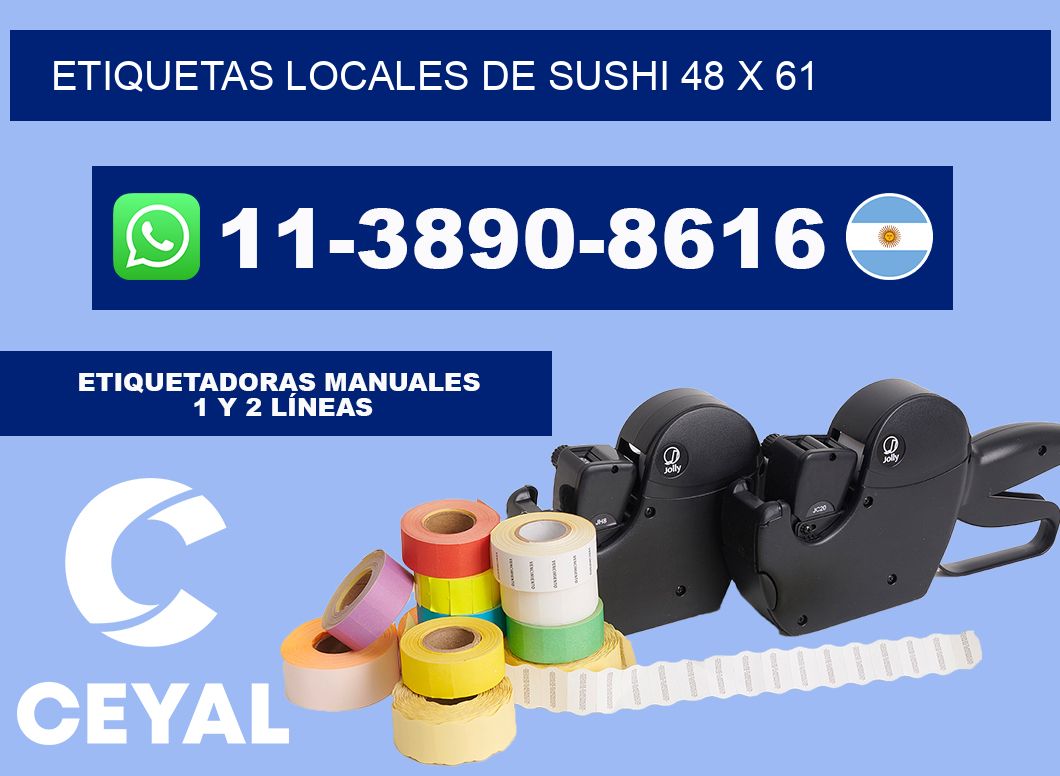 etiquetas locales de sushi 48 x 61