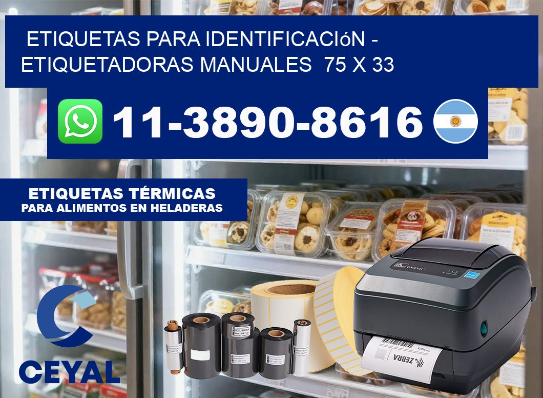 etiquetas para identificación – Etiquetadoras Manuales  75 x 33