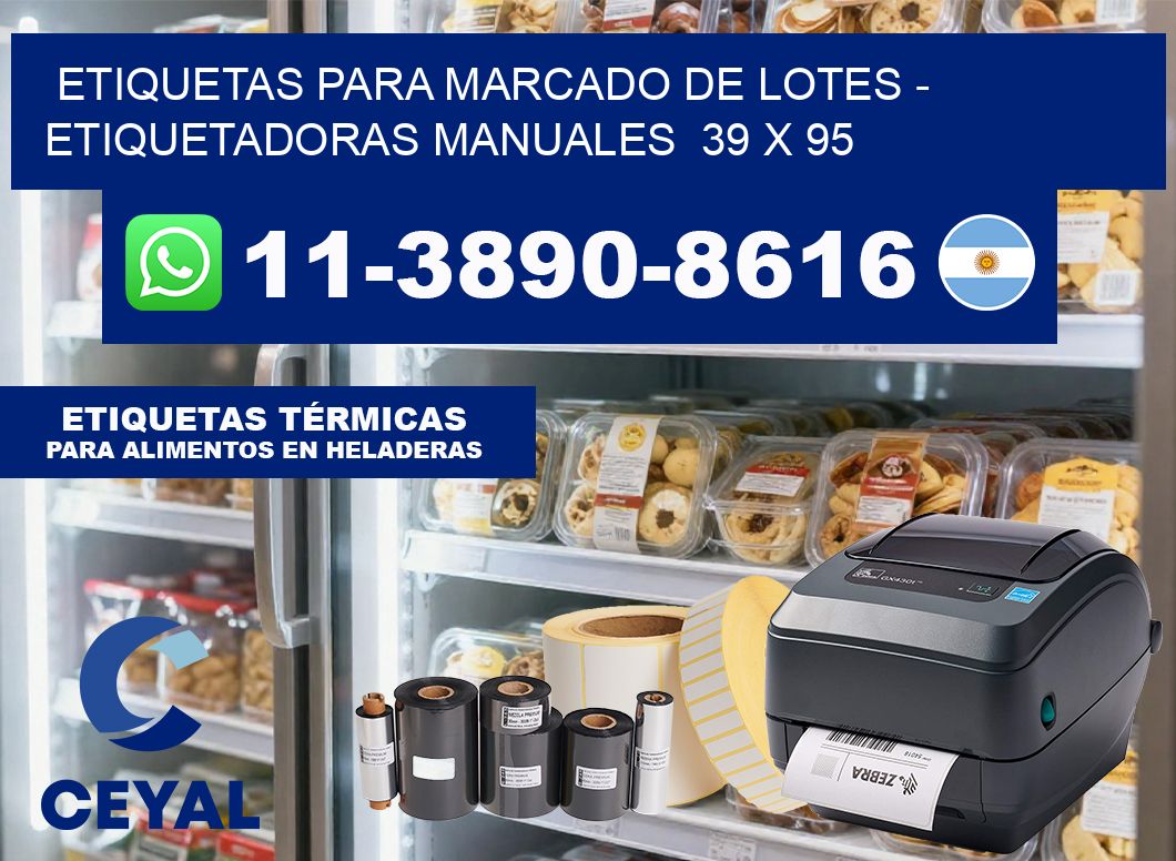 etiquetas para marcado de lotes – Etiquetadoras Manuales  39 x 95