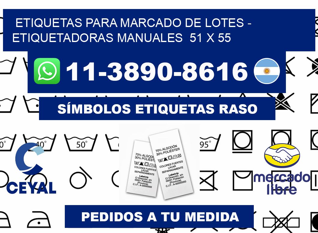 etiquetas para marcado de lotes - Etiquetadoras Manuales  51 x 55