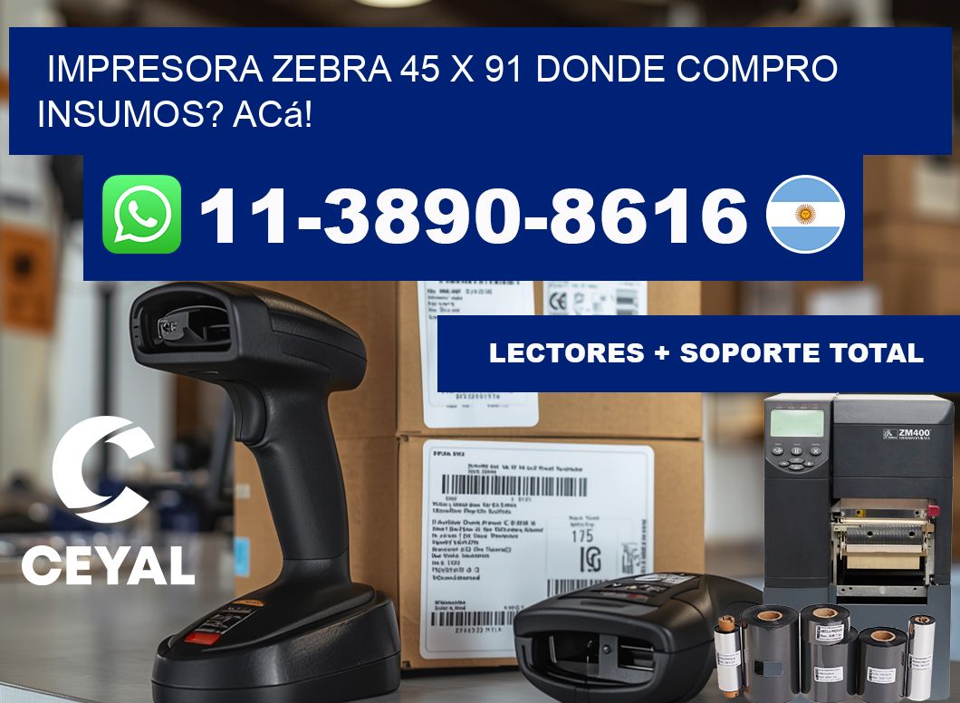 impresora zebra 45 x 91 Donde compro insumos? Acá!