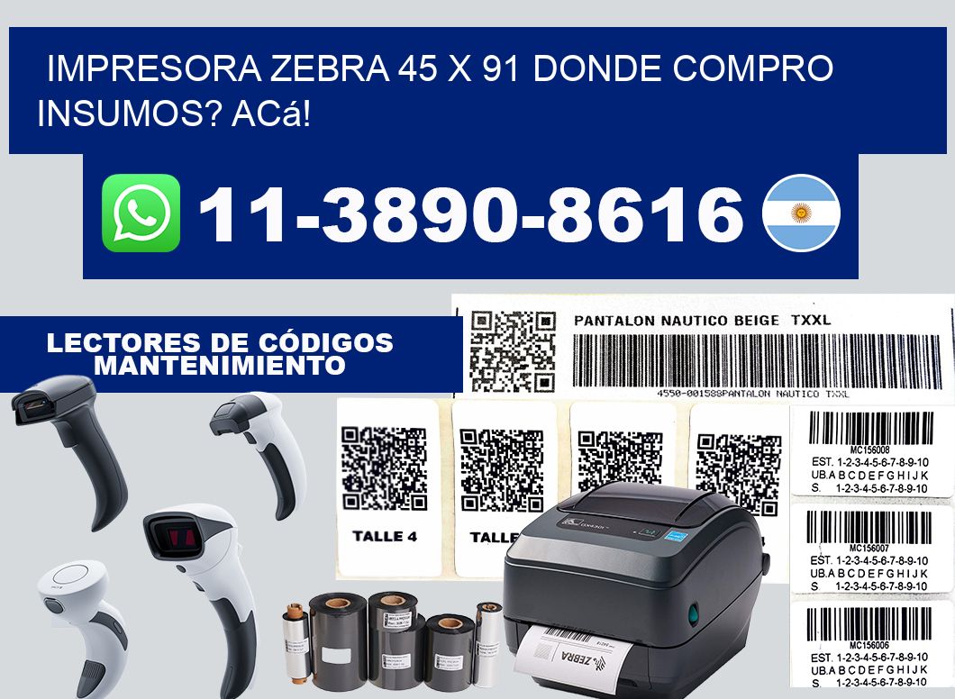 impresora zebra 45 x 91 Donde compro insumos? Acá!