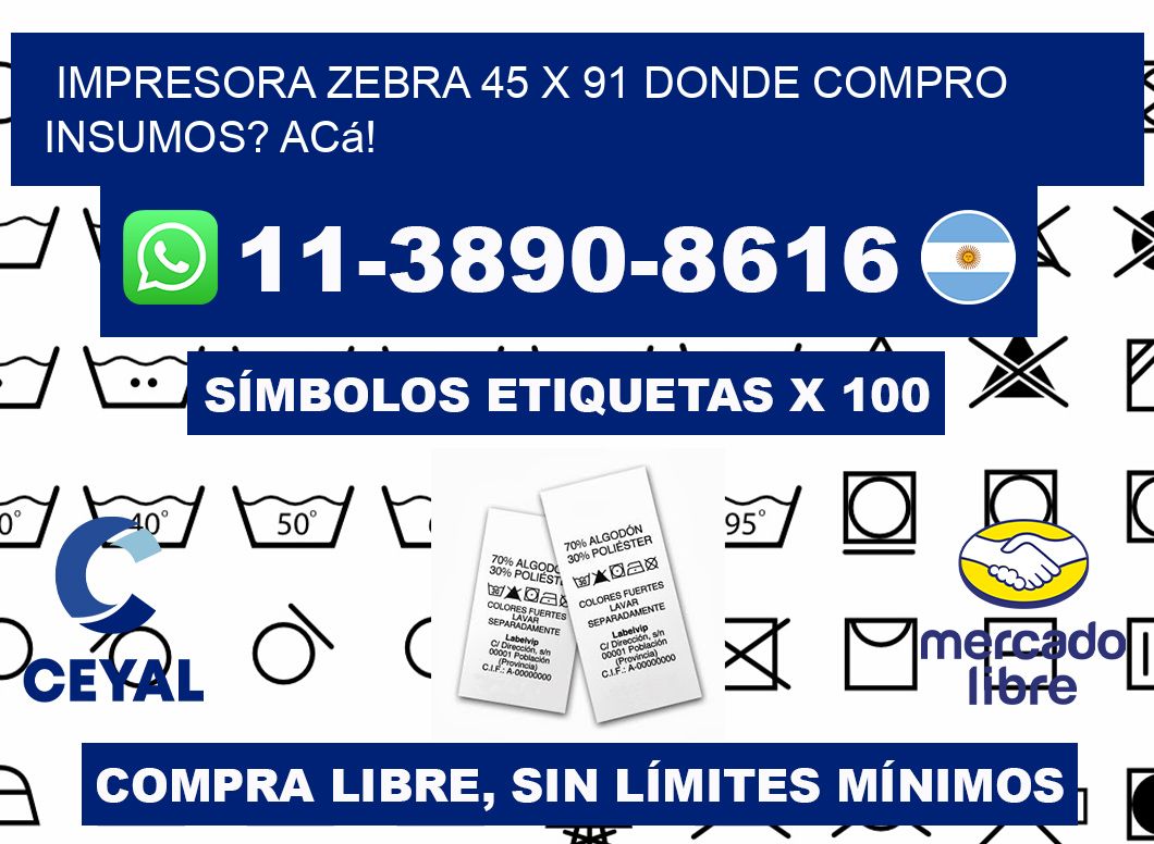 impresora zebra 45 x 91 Donde compro insumos? Acá!