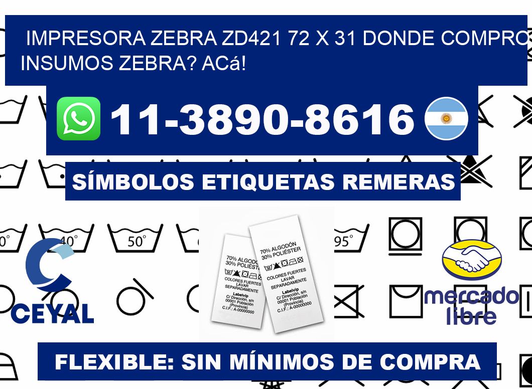impresora zebra zd421 72 x 31 Donde compro insumos zebra? Acá!