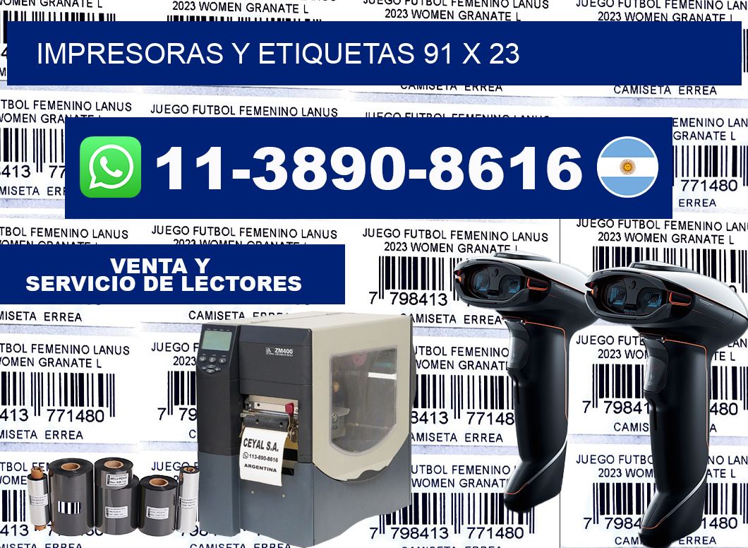 impresoras y etiquetas 91 x 23