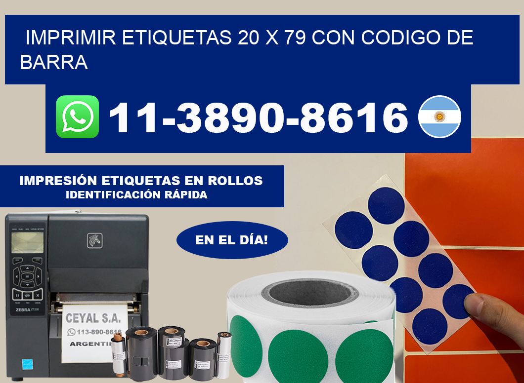 imprimir etiquetas 20 x 79 con codigo de barra